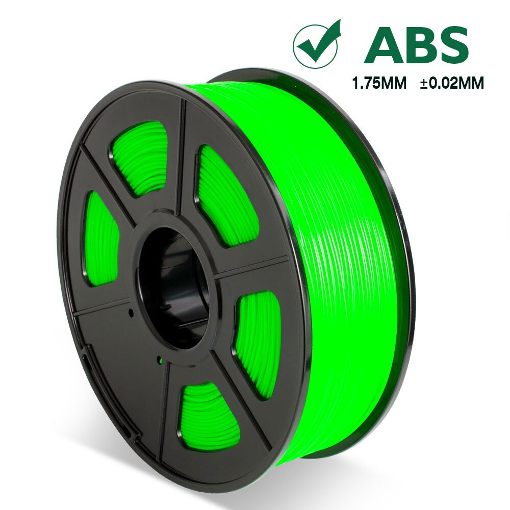 Filamento ABS Blu 1kg 1.75 millimetri di Tolleranza di +/-0.02mm di Buona Resistenza Eco-Friendly Materiale di Stampa per FDM 3D Stampante 100% Nessuna Bolla: Green