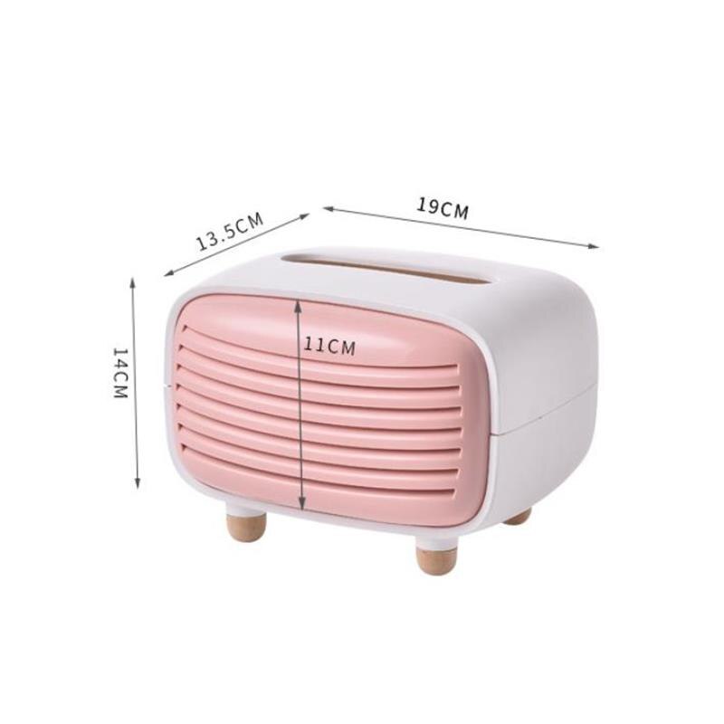 Radio Tissue Box Plastic Living Room Chic Paper Towel Storage Box Hotel Restaurant Home Decoration Supplies