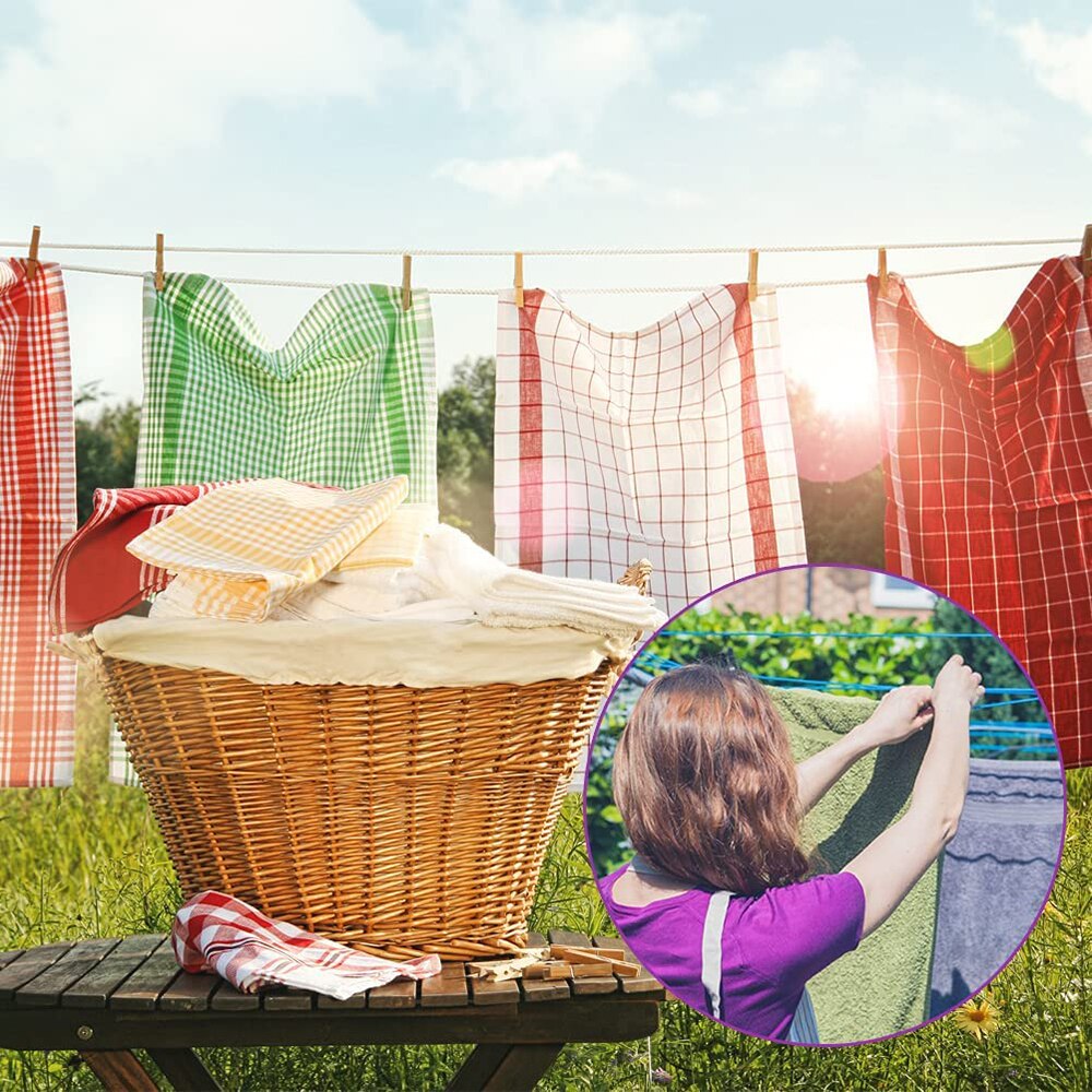 Cuerda de algodón de 2 piezas, 5m-10m 8mm, cordón de atado suave fuerte multiusos para acampar, jardinería, canoa, artesanía