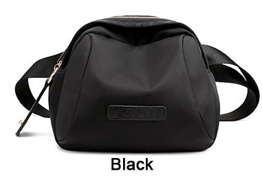 Piler Dam Magväska - Vattentät Nylon - Casual Stil - Längd 25cm - Rem 70cm: Svart