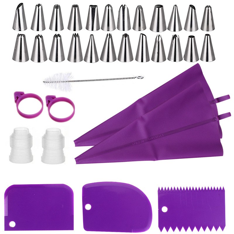 Nozzle piping cake decorating tools Confectionery equipment Kitchen accessories Pastry bag and bakery set stainless steel socket