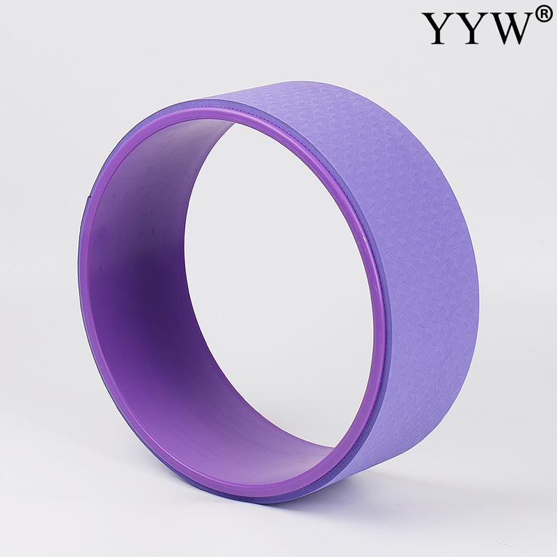 Yoga chirp hjul tillbaka hjul rulle pilates cirkel tpe yoga fitness rullträningsverktyg bantning magisk midja form pilates ring: Brun