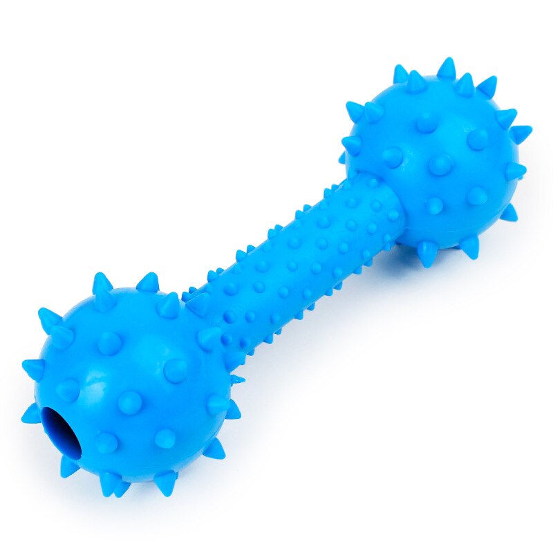 Gros os chien chiot en caoutchouc dents dentaires mâcher os jouer formation haltère barbelé haltère aller chercher jouets offre spéciale