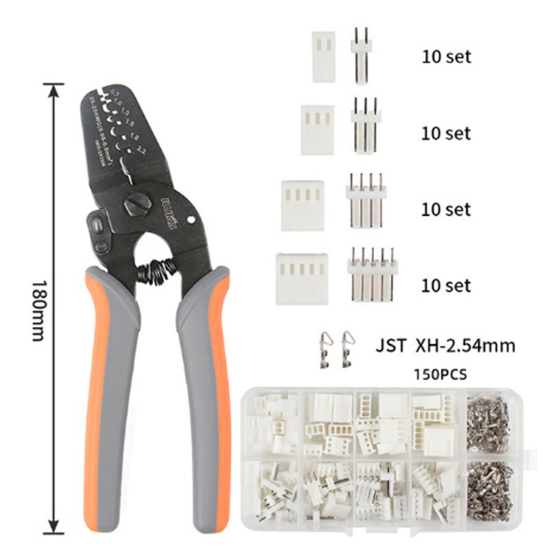 Pince à sertir JST XH-2.54, pour connecteurs JST 2.54 2510 avec prise de connecteur + aiguille + prise: IWS-2820 2.54 F-2510