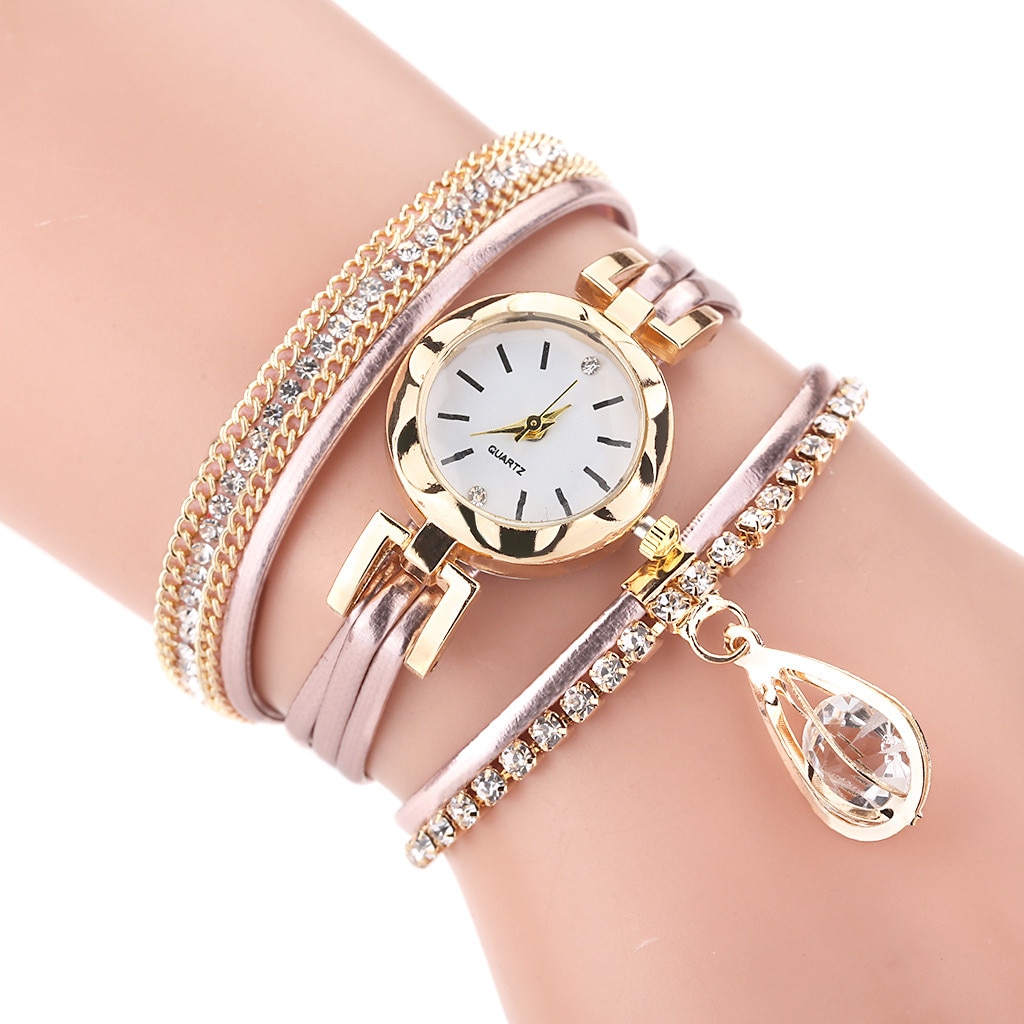 Vrouwen Horloges Vrouwen Mode Horloge Luxe Diamant Vrouwen Gold Polshorloge Dameshorloge Vrouwen Roestvrij Staal Klok: B