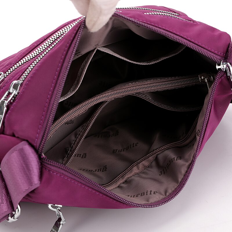 Delle donne di nylon Borse a Spalla Borsa Delle Signore Della Borsa vagabondo Tote di Crossbody Borsa Borsa Multifunzione Multi-strato di superiore-maneggiare Borse A Tracolla