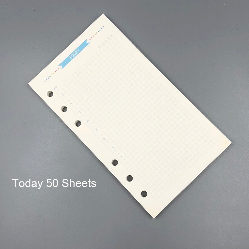 Lovedoki diario recambio A6A5 semanal mensual papel de relleno de planificador para Filofax Dokibook carpeta cuaderno de papelería escolar