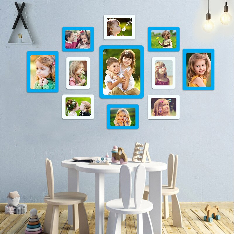 Single/double Layer Magnetic PVC Photo Frame Wall 5 Inch Plastic Refrigerator Sticker Photo Frame
