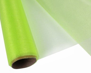 5 meter 500 x 65cm doorschijnende kristallen organza tule rol stof voor bruiloft feest huisdecoratie jaar decoratie doe-het-zelf naaien: Groente