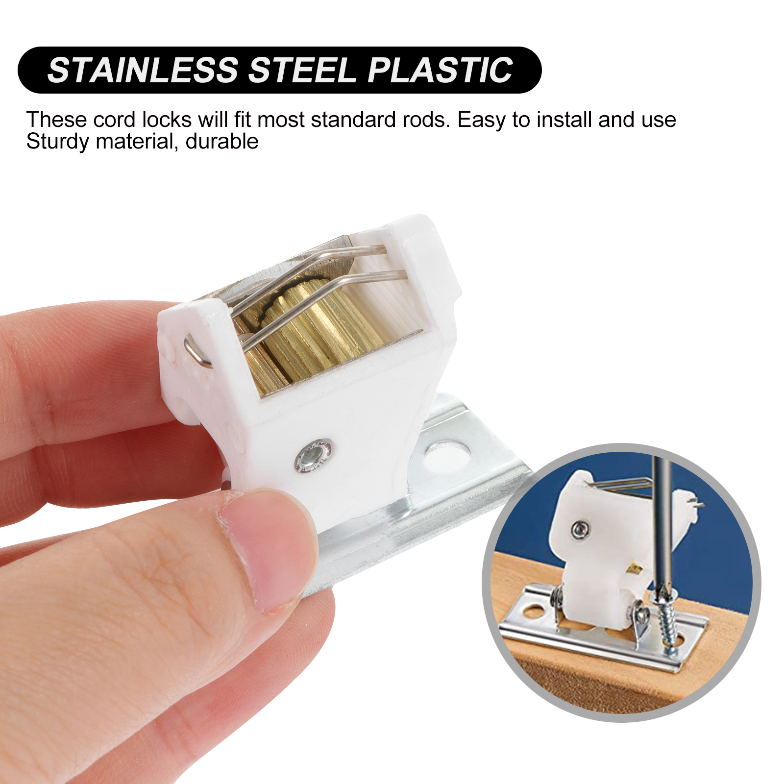 4Sets Bamboo Window Blind Lock Bamboo Window Blind Roman Shade Cord Locks