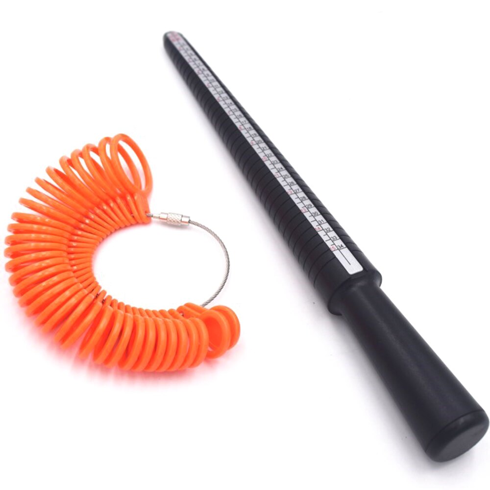 1 pierścionek zestawowy rozmiar biżuteria zestawy narzędzi pomiarowych plastikowy trzpień Stick Finger profesjonalne narzędzie kolorowe wygodne Charms , 5cm Dia.: 9