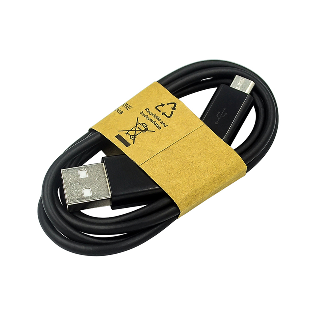 Android USB cable micro charging cable smartphone universal extended head raspberry pie power cable: black