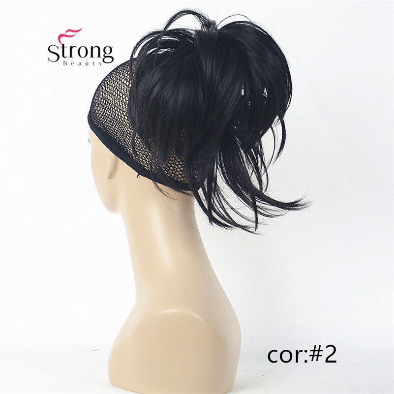 12 Inch Adjustable Messy Style Ponytail Hair Extension Synthetic Hair-Piece with Jaw Claw COLOUR CHOICES: 2 Natural Black