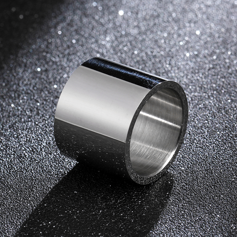 4mm 6mm 8mm szerokie pierścienie ze stali nierdzewnej o wysokim połysku, klasyczne i hojne dla mężczyzn i kobiet, biżuteria pierścionkowa