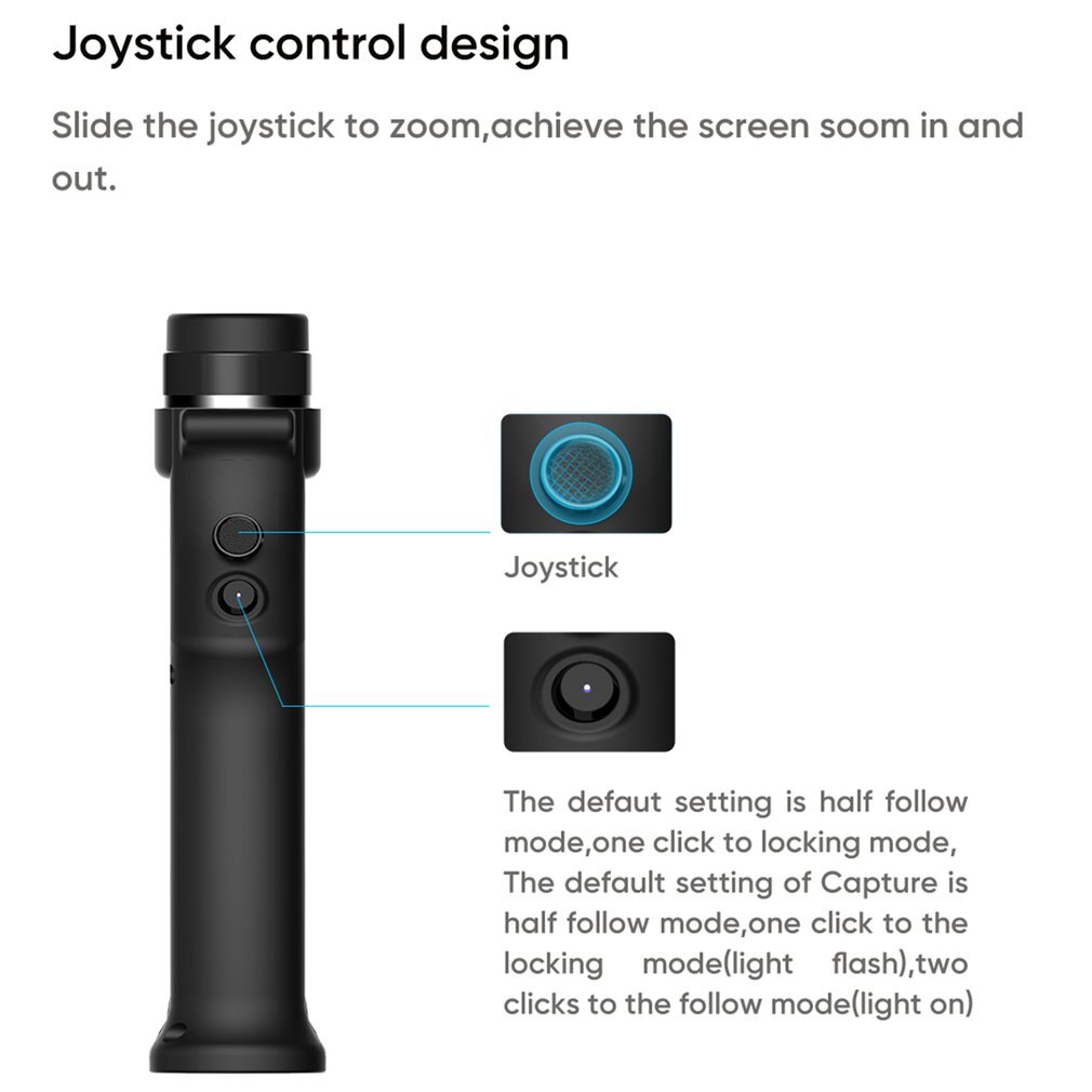 Three Axis Intelligent Anti Shake Handheld Pan Tilt Camera Stabilizer Mobile Camera For Live Video Delay Shooting