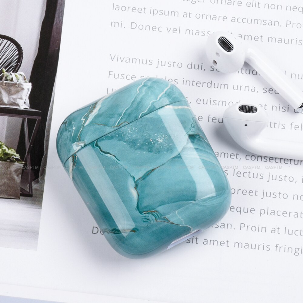 Marmurowy wzór ochronny do Airpods 1 2 twardy PC odporna na wstrząsy futerały ochronne do AirPods 1 2 marmurowa skóra etui na słuchawki: 07