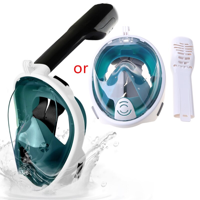 Professionelle Tauchen Maske Volle Gesicht Schnorcheln Maske Unterwasser Anti Nebel Tauchen Maske Erwachsene Silikon Schwimmen Tauchen Maske: Dark Green