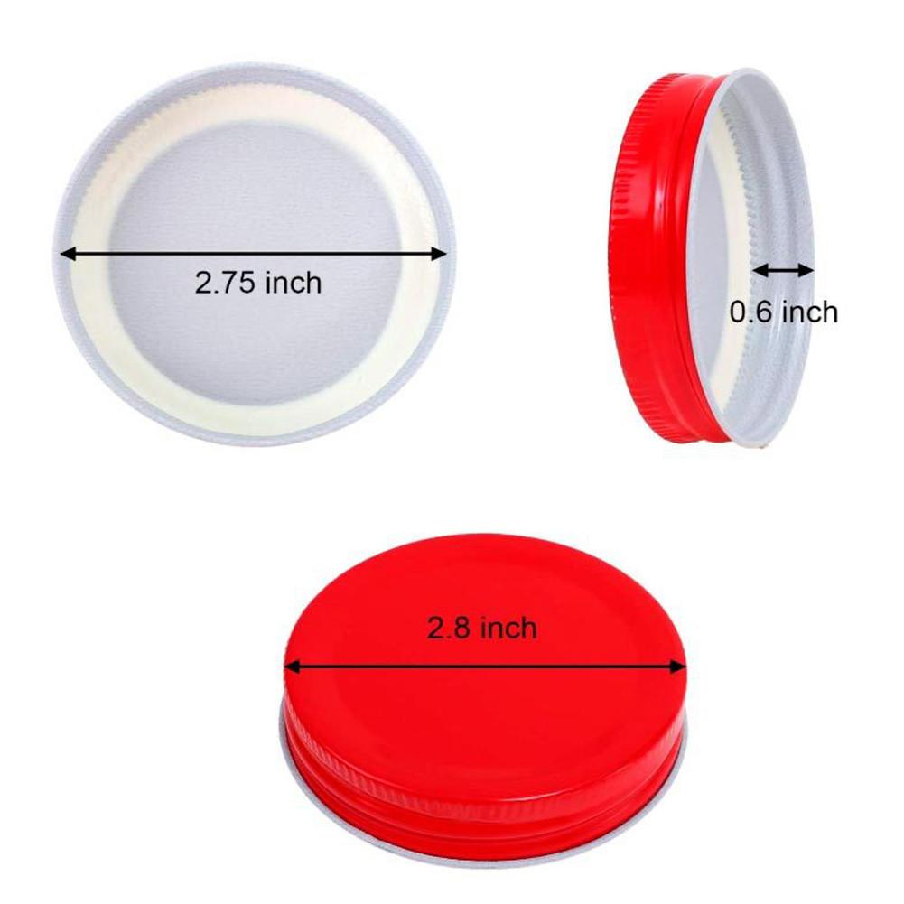 10pcs/lot 70mm Mason Jar Lids Eco-friendly Drinking Canning Covers Leakproof Screw-on Gripping Storage Caps For Wide Mouth Jars