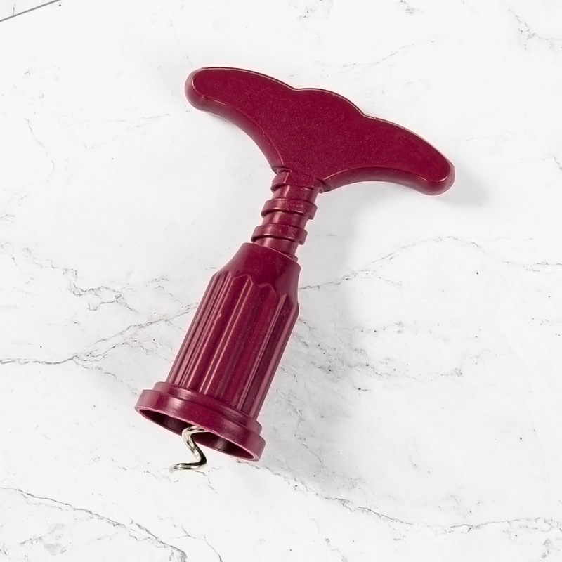 1PC Plastic Wine Opener Corkscrew Wine Bottle Opener Cork Puller Remover Champagne Opener Tool Kitchen Bar Accessories: Burgundy