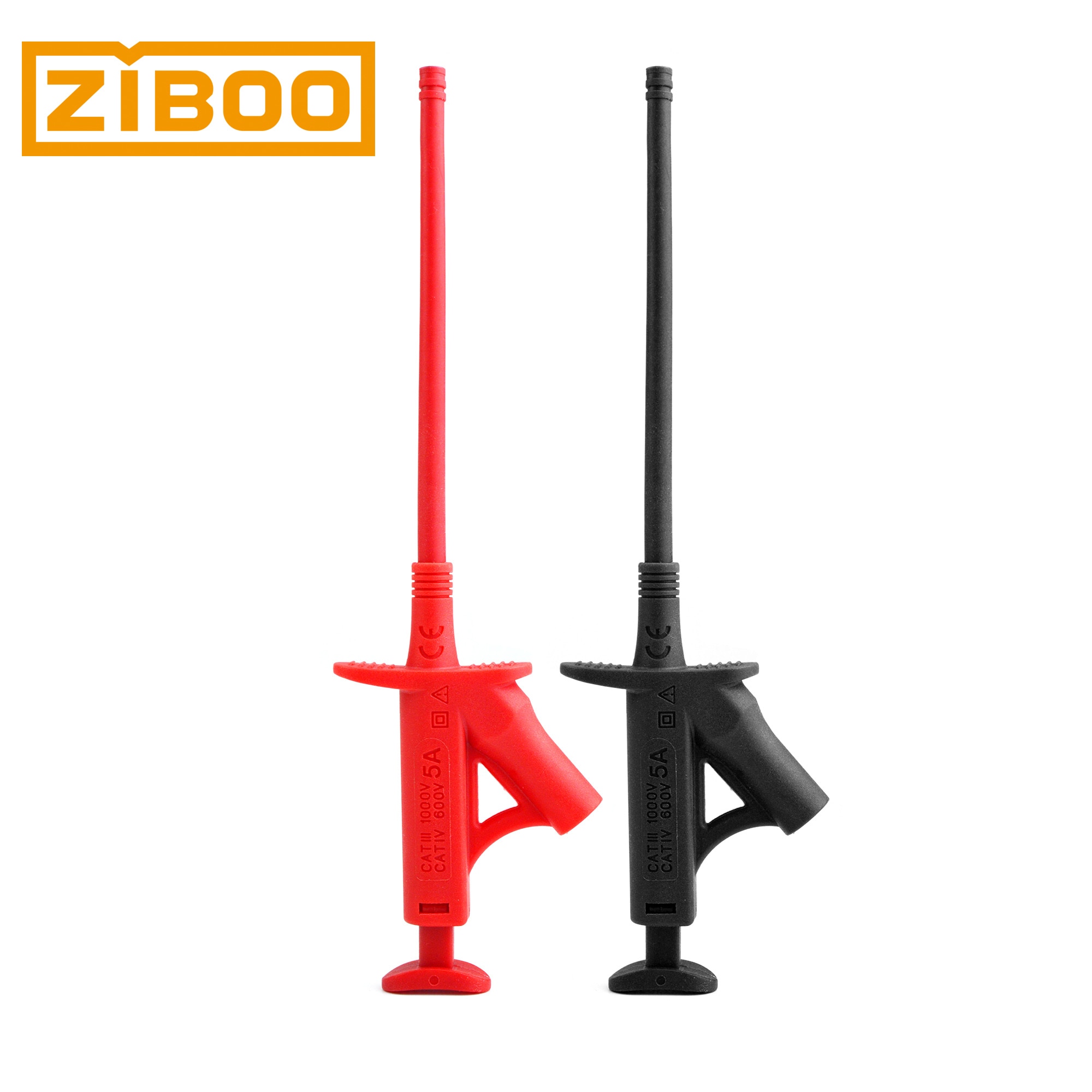 Ziboo ZB-T15 Flexibele Test Haak Clip, Ic Test Clip Grabbers Probe Jumper, hoogspanning Clip Geïsoleerde Voor Automobile Inspectie.