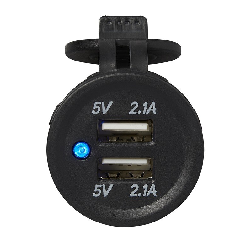 Plug Usb Dubbele Verborgen 2x2100mA 12V/24V