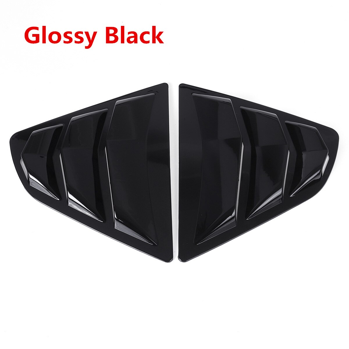 Black/Carbon Fiber Look 2pcs Car Side Rear Window Louver Shutter Cover Trim For Toyota Camry SE XSE L LE XLE: Glossy Black