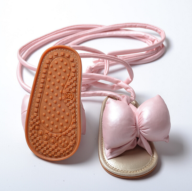 Boiiwant Fashion Baby Kid Girls Princess Strap sandali scarpe Big Bowknot Toddler Baby Girl Beach PU sandali piatti zoccoli carini