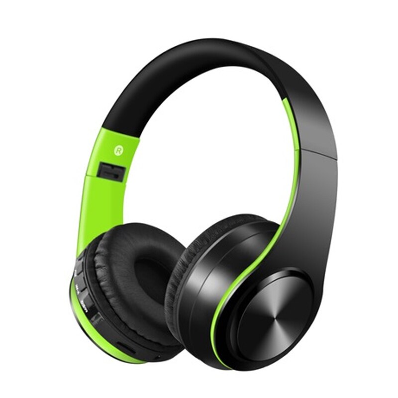 Hatosteped Draadloze Eearphones Gaming Bluetooth Hoofdtelefoon Oordopjes Met Mic/Fm Voor Mobiele Telefoon Pc Muziek Draadloze Hoofdtelefoon: green