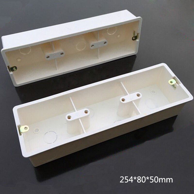 2 stuks 86 Type 3 Gang Bedrading Bodem Doos Triple Drie In Donkere Dozen Dikkere Stiksels Voor Muur Schakelaar Socket
