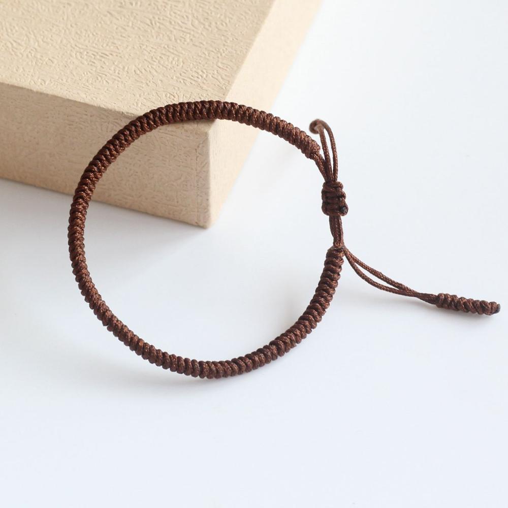 Tibetaanse boeddhistische handgemaakte knopen gelukskoord armband unisex boeddhistische sieraden maat verstelbaar dropshipping: Blauw wit verzinkt