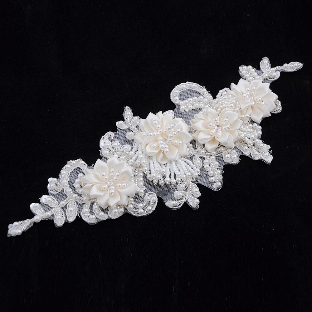 TOPQUEEN-cinturones de abalorios hechos a mano para novias, cinturón embellecedor de noche, cinturones de lujo, accesorios para vestidos de boda, S346: Applique