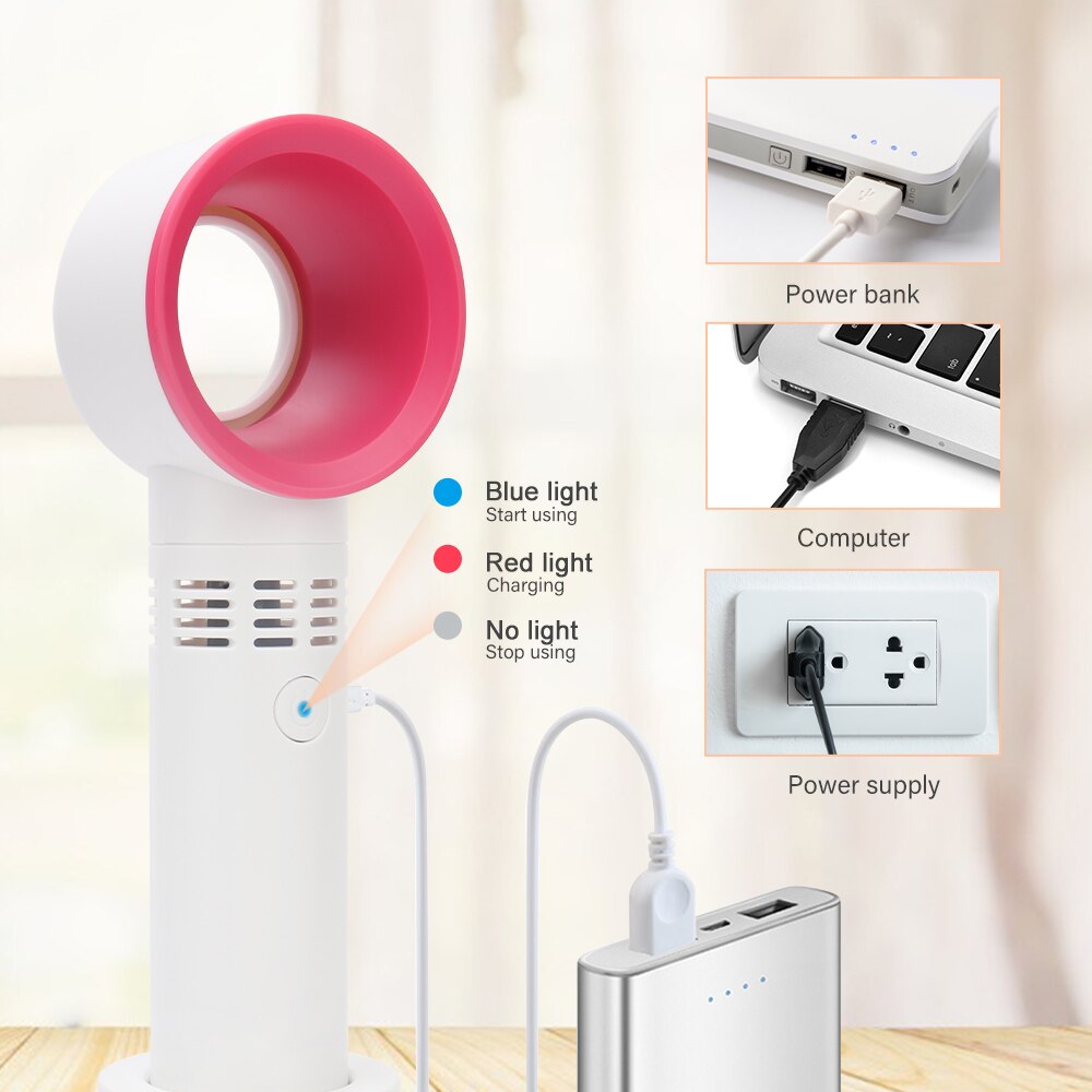 Draagbare Usb Oplaadbare Mini Fan Wimper Fan Droger Bladeless Handheld Fan Voor Wimper Extension Blower Voor Essentiële Wimper