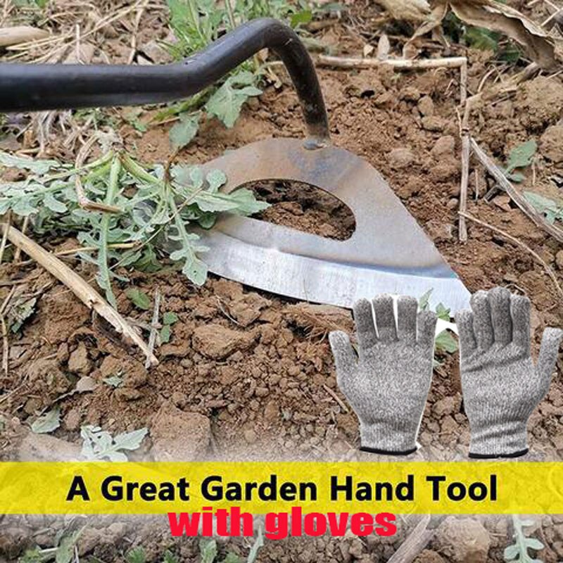 All steel Hardened Hollow Hoe Handheld Weeding Rake Planting Vegetable Farm Garden Agriculture Tool Weeding Accessories Schoffel