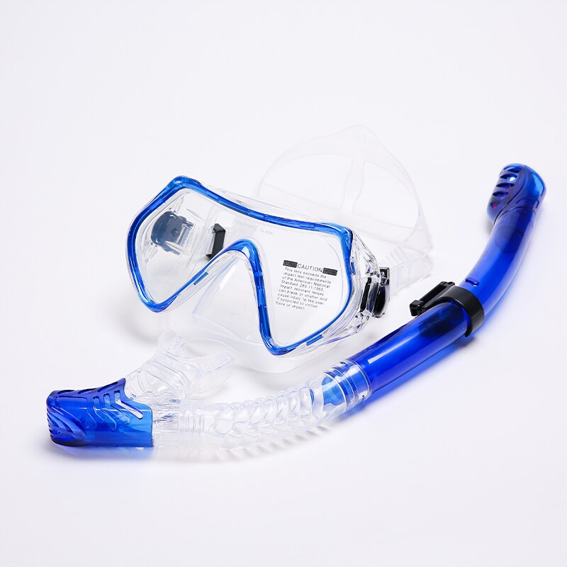 Professionele Duikmasker Snorkelpak Volwassen Siliconen Rok Bril Duikmasker: Blauw
