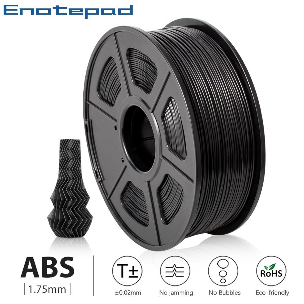 Enotepad ABS 3D Drucker Filament 1,75mm 3D Druck Filament Niedrigen Geruch dimensional Genauigkeit +/-0,02mm (1KG) keine toxischen Material
