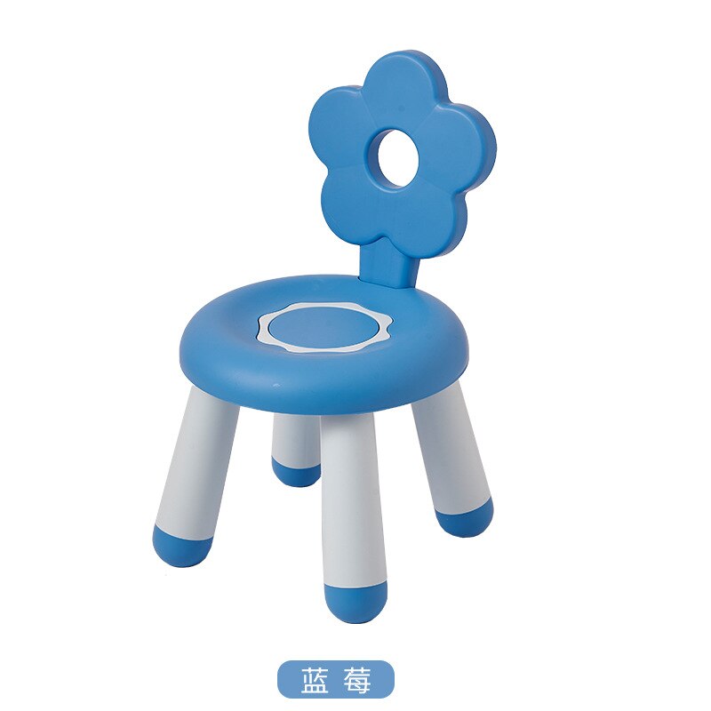 Kids Stool round Small Stool Cute Backrest Children's Footboard Baby ​Girls Boys Chair Sun Flower Plastic Thickened: 5