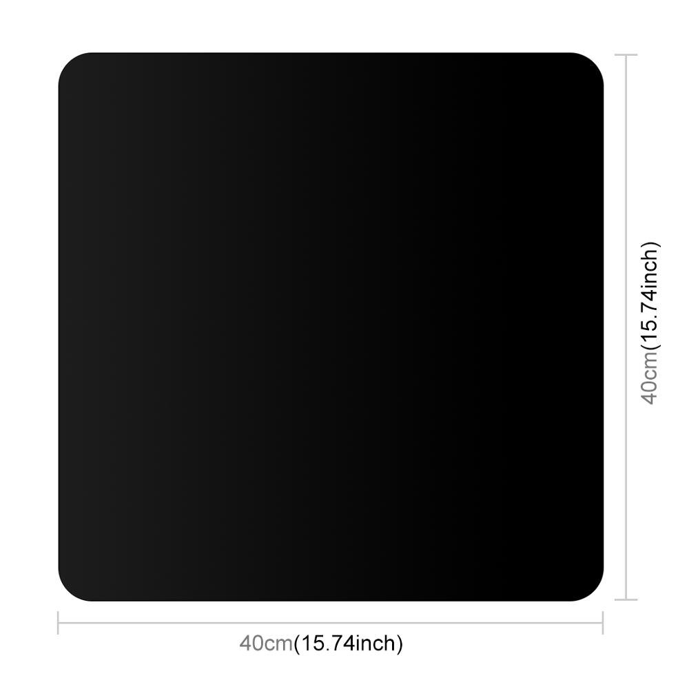 20/30/40CM Reflective Black White Acrylic Display Boards Tabletop Product Photography Reflective Matte Flat Finish Background: 40x40cm Black Color