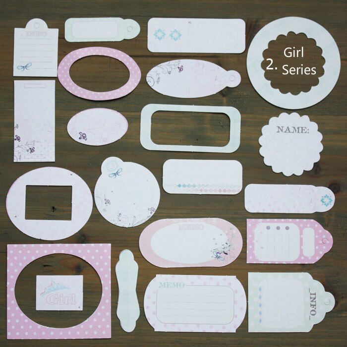 YPP CRAFT 21pcs Colorful Cardstock Die Cuts for Scrapbooking Happy Planner/Card Making/Journaling Project DIY: girl series