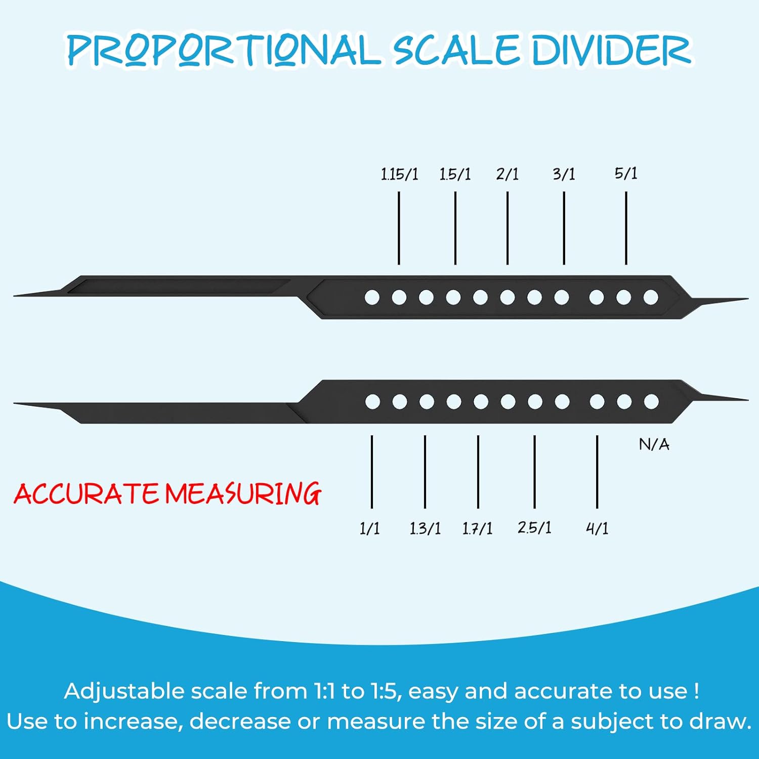 Proportional Divider Artist Drawing Tool 10in Scale Divider for Artists Drawing Students Architects Designers Scale Divider Tool