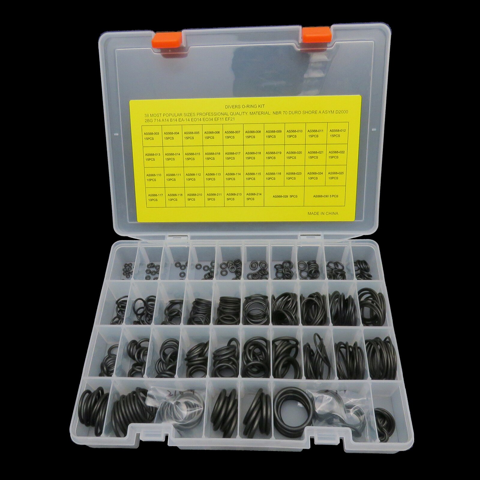 450Pcs Scuba Diving O-Ring Kit with Pick Set - 38 Sizes Dive Hose Tank Valve Regulator Sealed Rings Swimming Diving