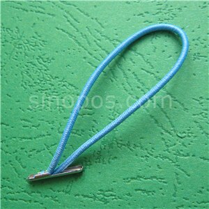 Vintage Short Elastic Loops With Barb, hangtag string barbed bottle drink cosmetic thread tag seal holder stretch loop cord: blue 5cm