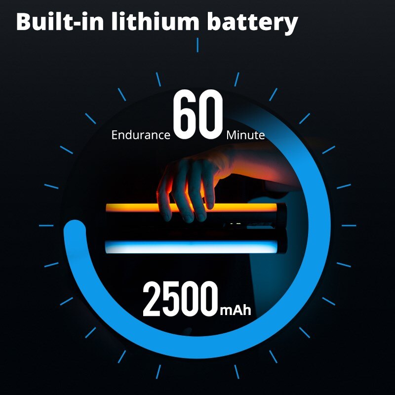 AMBITFUL A2 RGB 2500-8500K RGB LED Video Stock Rohr Licht + Bienenwabe Netz Gebaut-in APP Lithium-Batterie Magnetische Funktion