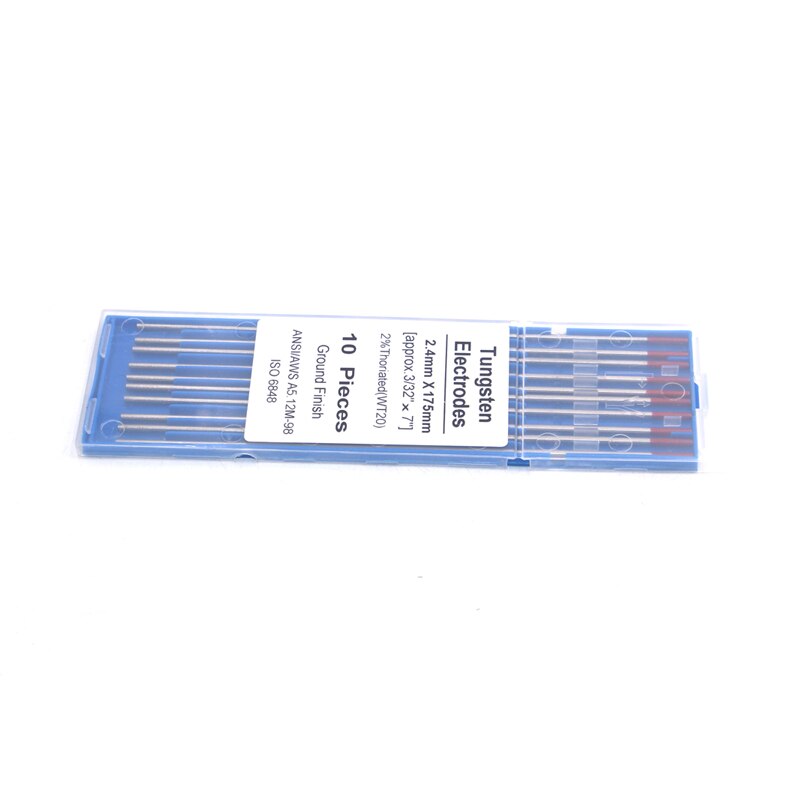 10pcs Red Color Code 175MM Thorium Tungsten Electrode Head Tungsten Needle/Rod for the TIG Welding Machine with TIG Function