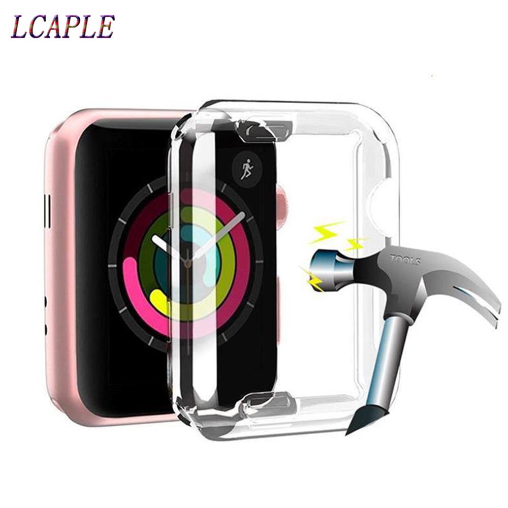 Case for apple watch 5 3 band 44mm 40mm apple watch cover iwatch band 42mm 40mm silicone Screen protector case soft All-around 4