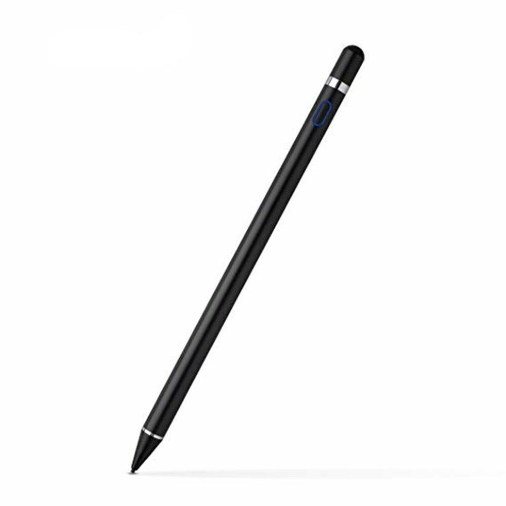 Lápiz óptico activo Compatible con iOS y Android, lápiz de pantalla táctil para iPad con función táctil Dual, recargable, dibujo Stylus: black