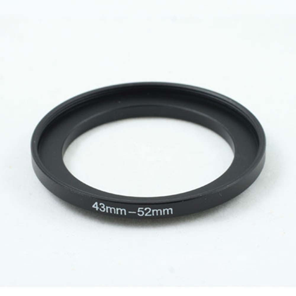 43-52mm 43mm naar 52mm Step-up Metalen Filter Adapter Ring Zwart 43-52