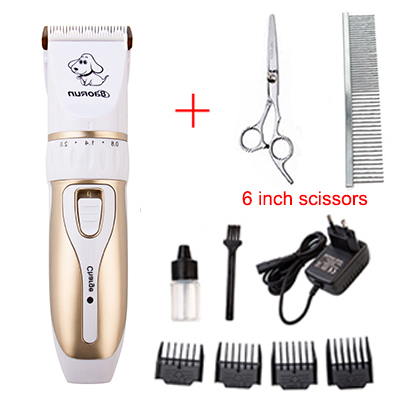 Baorun Pet Dog Hair Trimmer Animal Grooming Clippers Cat Cutter Machine Shaver Electric Scissor Clipper Dog Haircut Machine: P3-SET 2