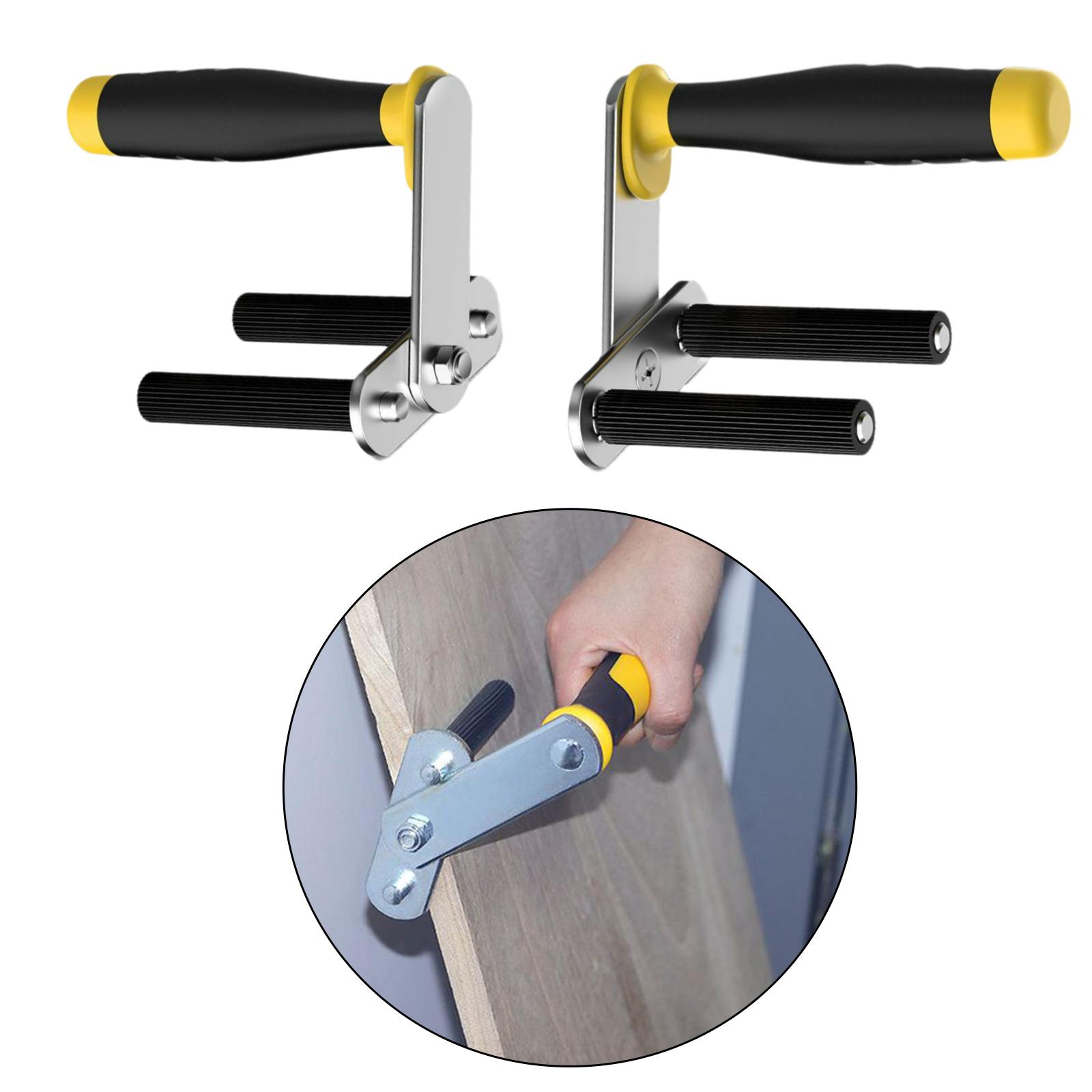 2Pcs Panel Carrier Gripper Adjustable Clamping Thickness Carrying Tool Hand Grip Heavy Duty for Glass Gypsum Board Sheet Plywood