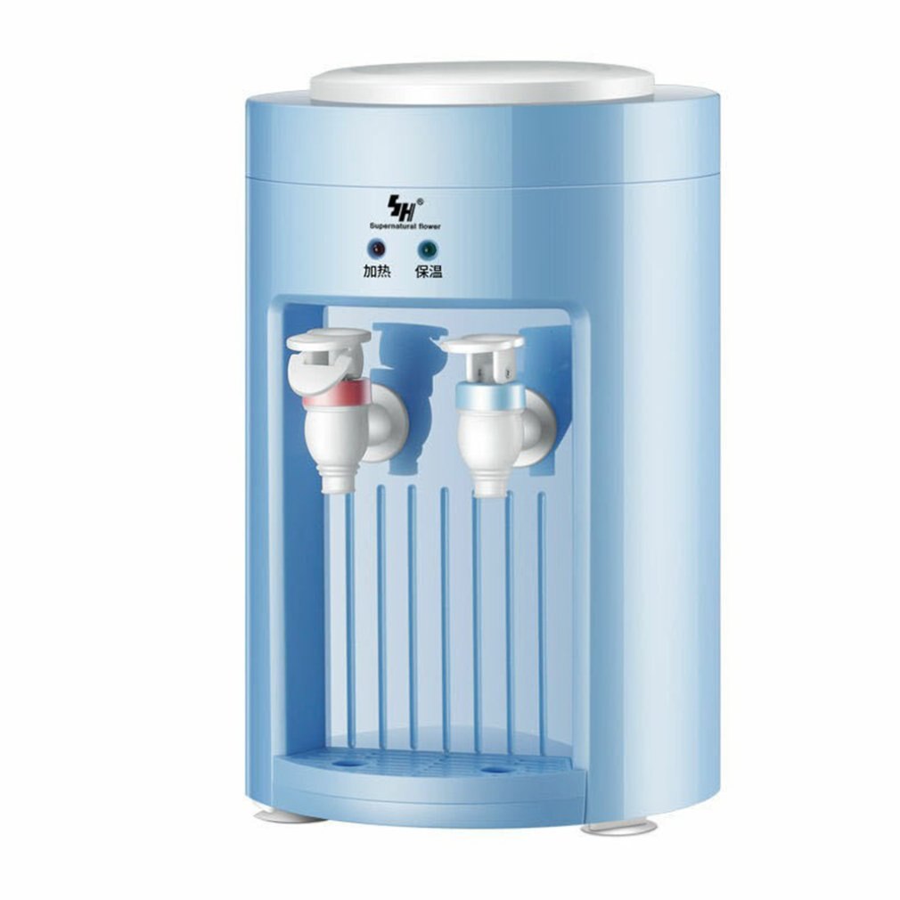 Electric Water Dispenser Home Office Desktop Water Dispenser And Cold Small Mini Portable Water Dispenser: blue