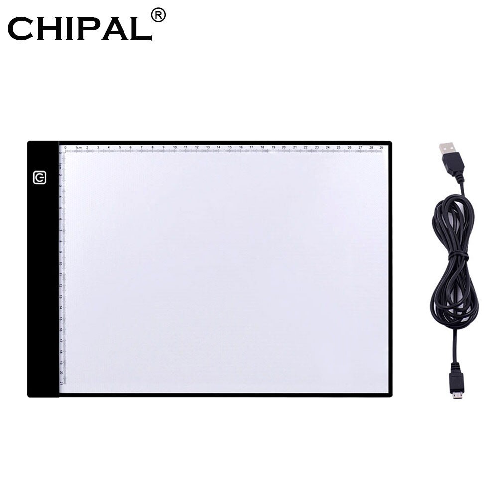 A4 LED Light Box Drawing Tablet - 1366 Pressure Levels - USB Graphics Pad - Acrylic Panel